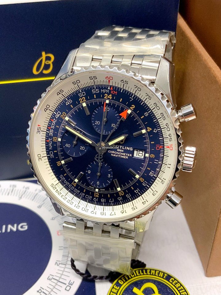 IMG_9081 Breitling Navitimer GMT Mens watch Unisex Automatic Steel A24322121C2A1 Replica 4