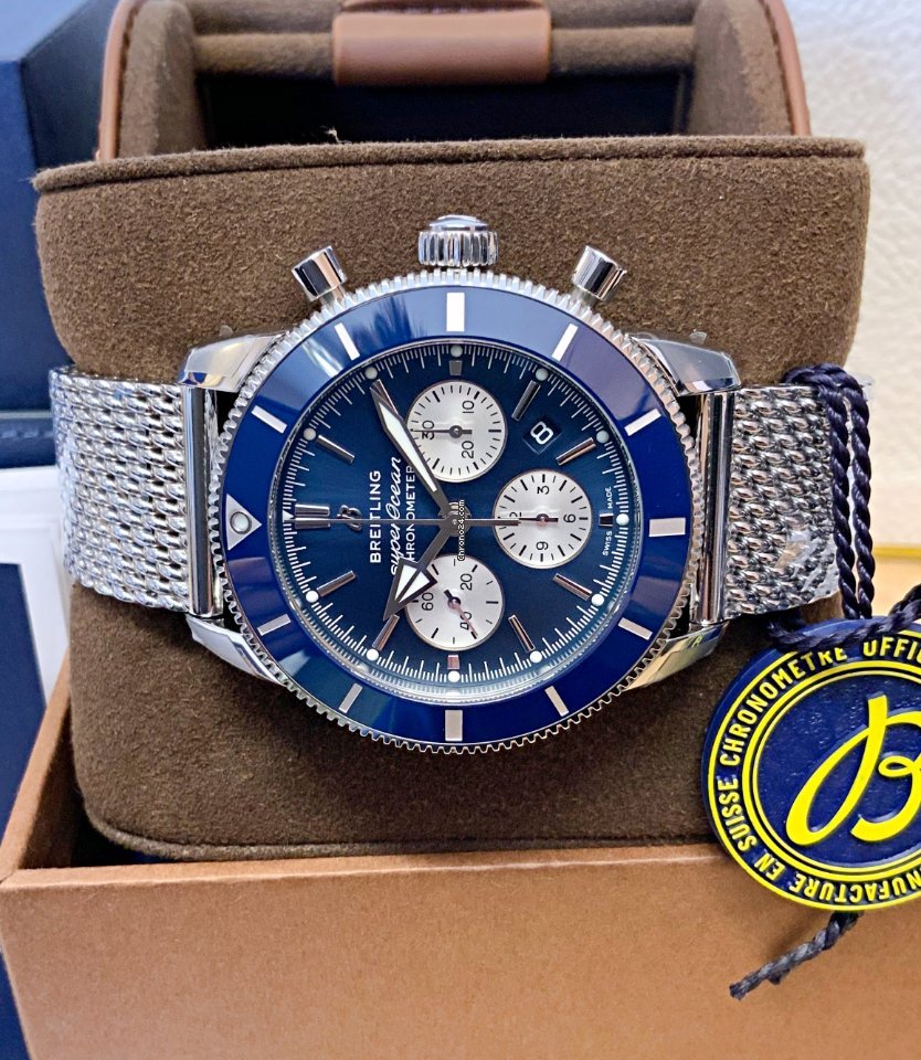 IMG_9081 Breitling Superocean Heritage Chronograph Mens watch Unisex Automatic Steel AB0162161C1A1 Replica 4