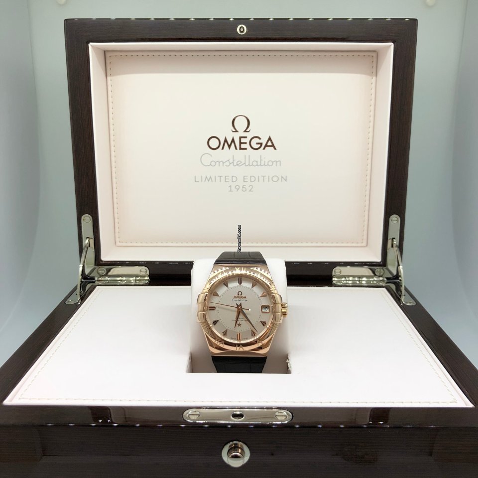 Omega Constellation Men Mens watch Unisex Automatic Red gold 123.53.38.21.02.001 Replica 4