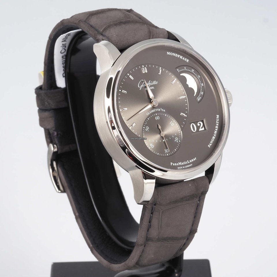 Glashutte Original PanoMaticLunar Mens watch Unisex Automatic Steel 1-90-02-43-32-02 Replica 4