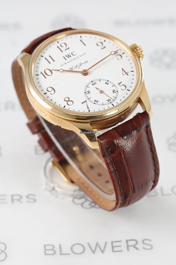 IMG_9081 IWC Portuguese Hand-Wound Mens watch Unisex Manual winding Yellow gold IW544201 Replica 4
