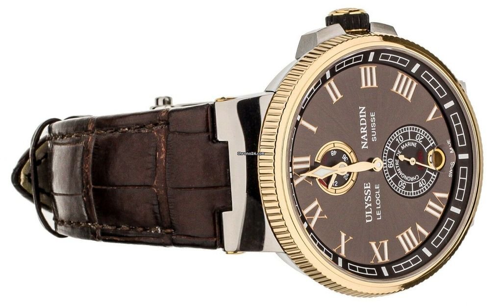 IMG_9081 Ulysse Nardin Marine Chronometer Manufacture Mens watch Unisex Automatic Gold Steel 1185-126 Replica 4