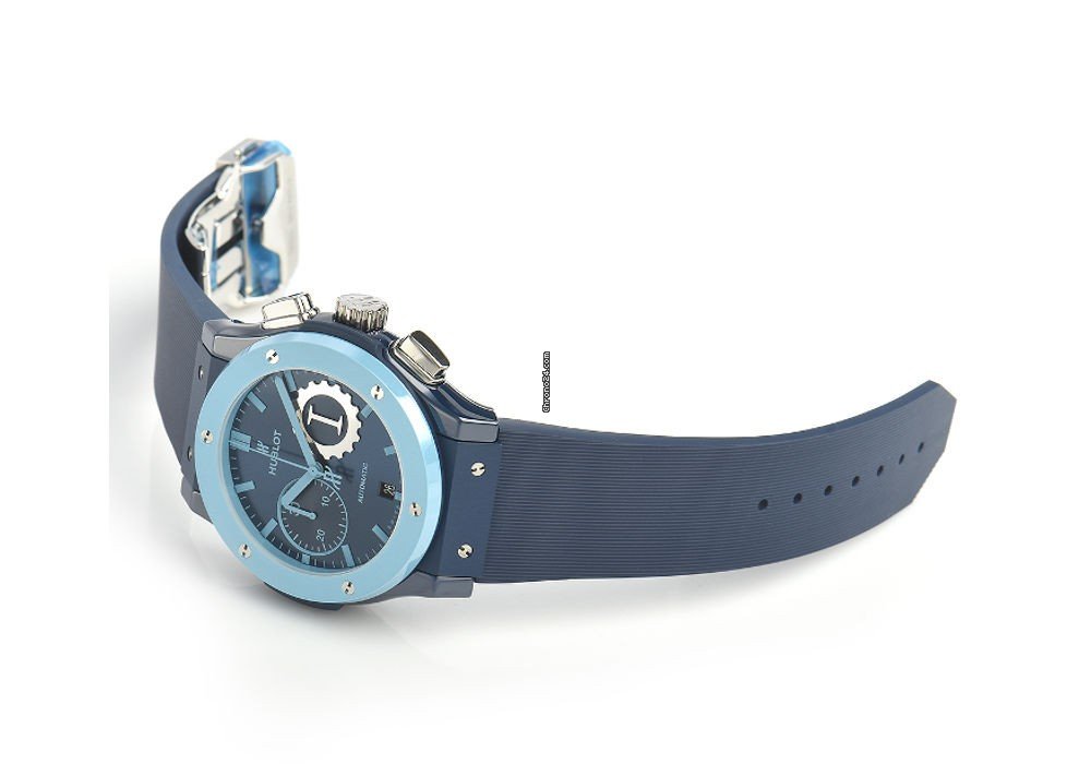 IMG_9081 Hublot Classic Fusion Blue Mens watch Unisex Automatic Ceramic 521.EX.7170.RX.GIT19 Replica 4