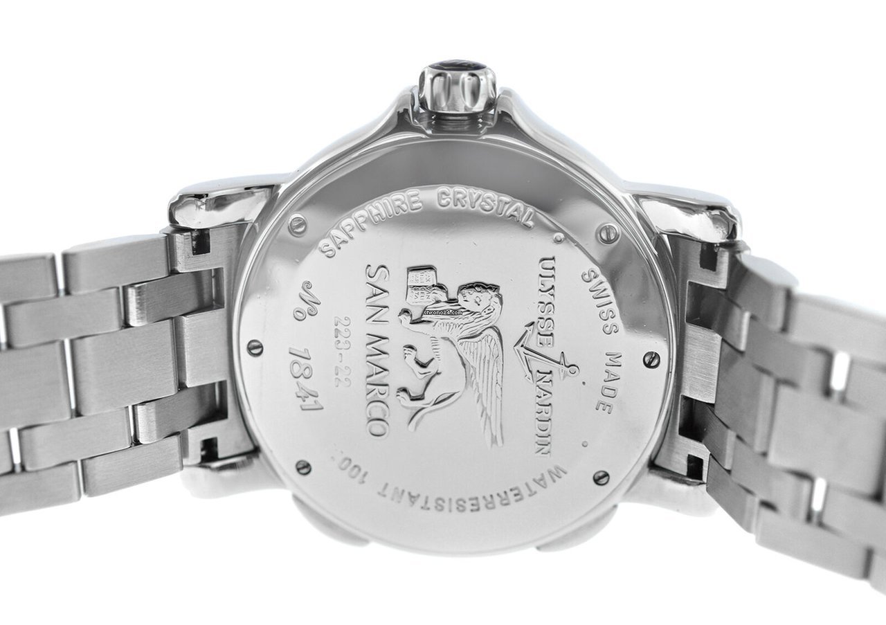 IMG_9081 Ulysse Nardin San Marco Mens watch Unisex Automatic Steel 223-22 GMT + - Replica 4