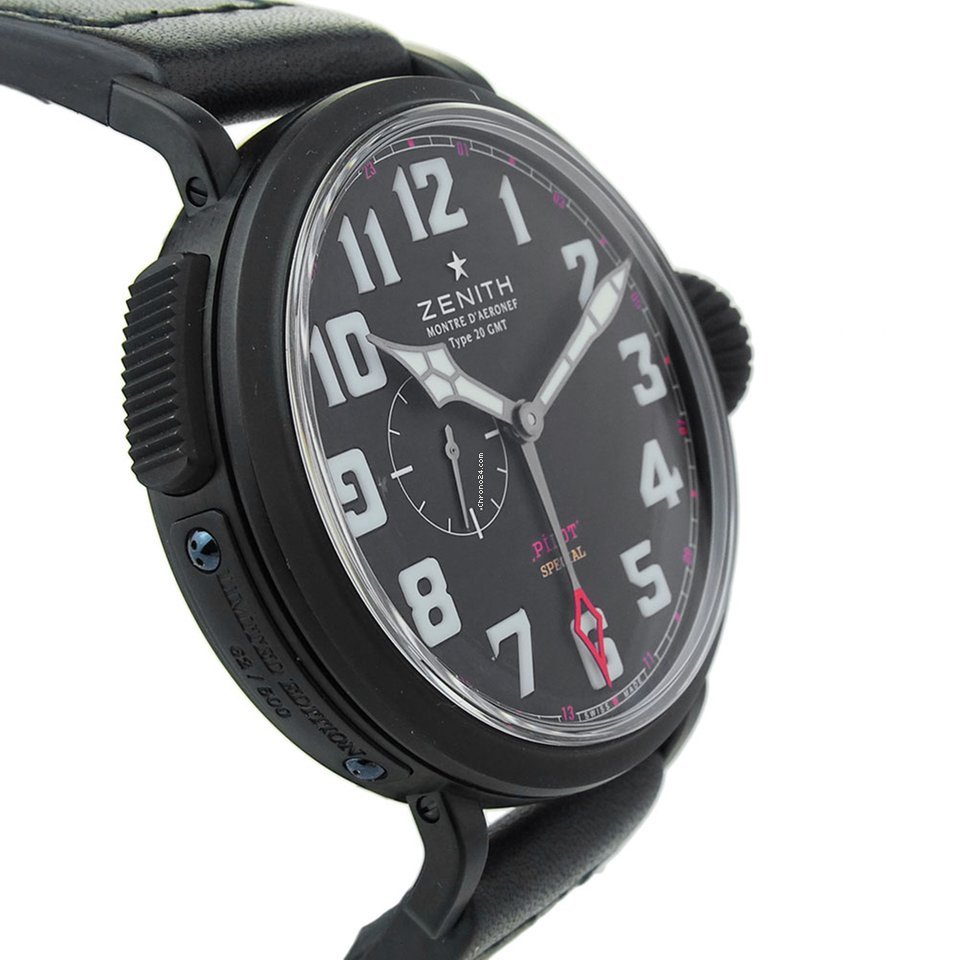 IMG_9081 Zenith Pilot Type 20 GMT Mens watch Unisex Automatic Titanium 96.2430.693 Replica 4