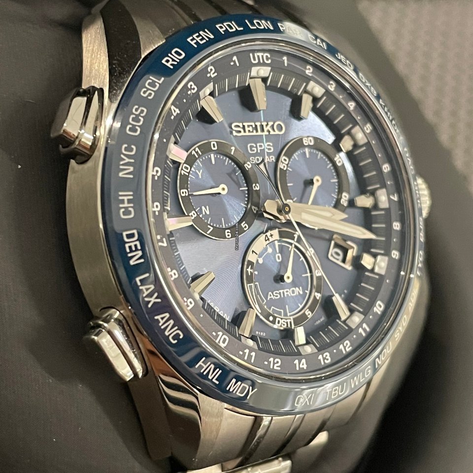 IMG_9081 Seiko Astron GPS Solar Chronograph Mens watch Unisex Titanium SSE005J1 Replica 4