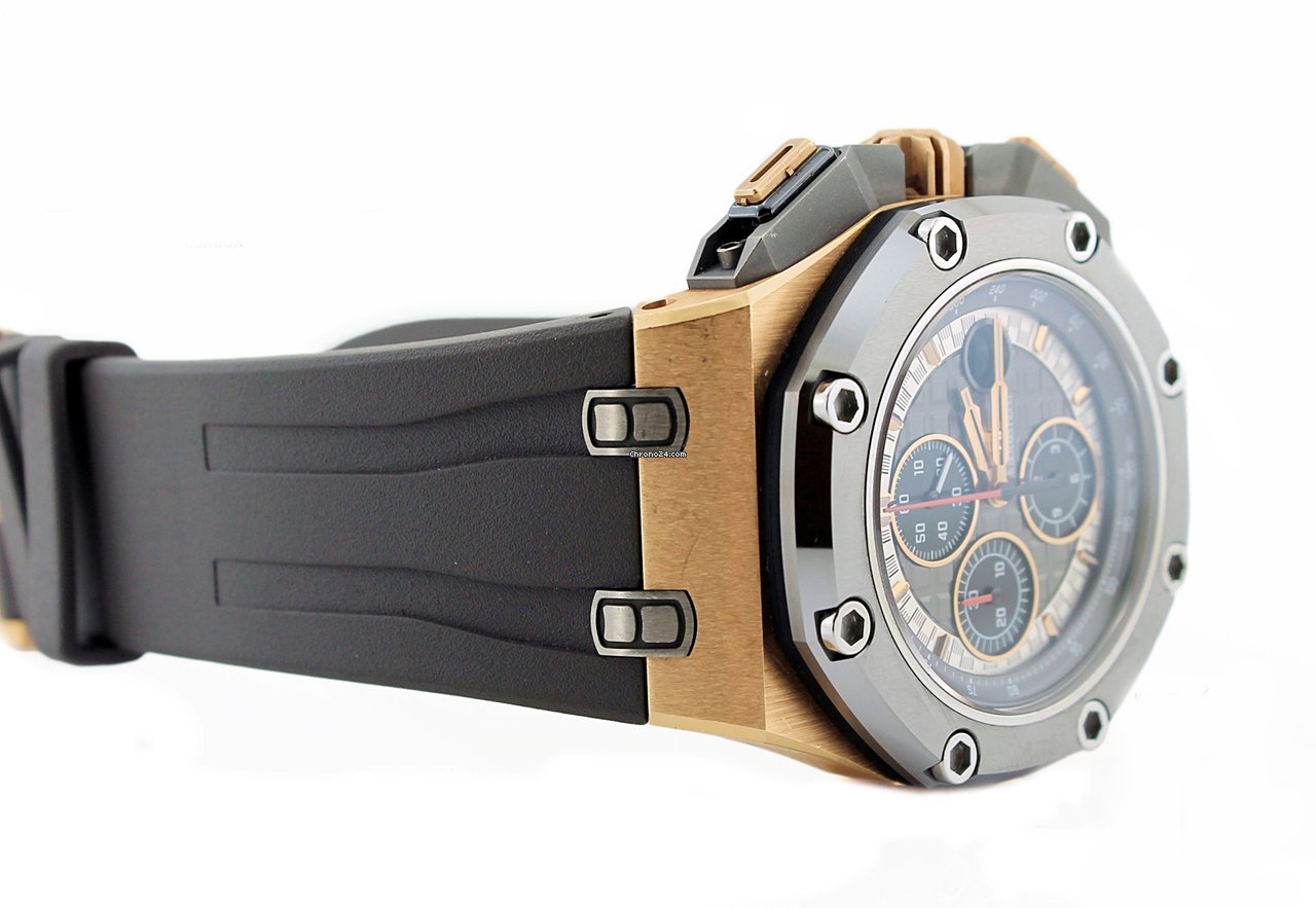 IMG_9081 Audemars Piguet Royal Oak Offshore Chronograph Mens watch Unisex Automatic Rose gold 26568OM.OO.A004CA.01 Replica 4