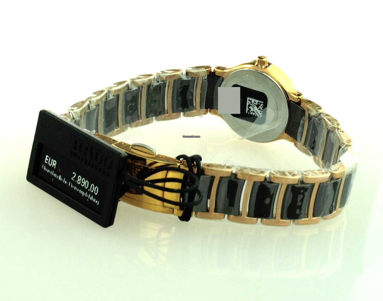 IMG_9081 Rado Centrix Womens watch Quartz Gold Steel R30218702 Replica 4