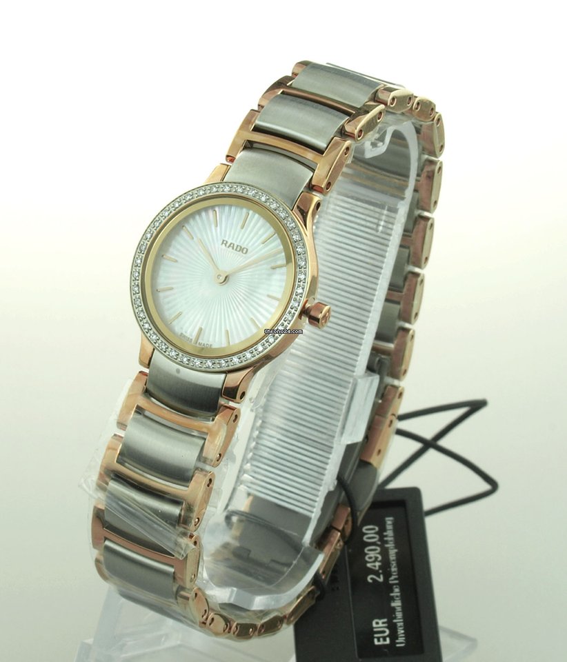 IMG_9081 Rado Centrix Womens watch Quartz Gold Steel R30218923 Replica 4