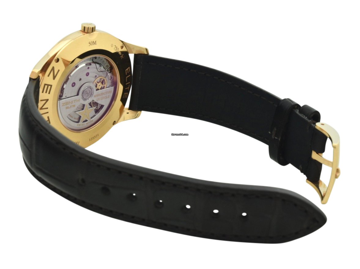 Zenith Elite Ultra Thin Mens watch Unisex Automatic Rose gold 18.2010.681 11.C498 Replica 4