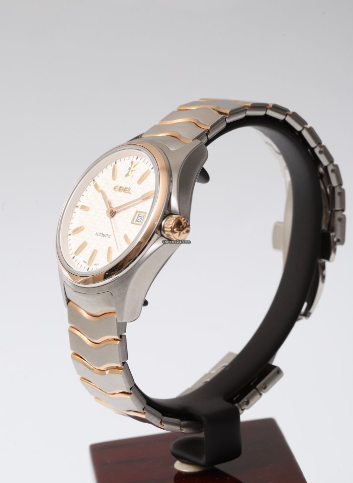 IMG_9081 Ebel Wave Mens watch Unisex Automatic Gold Steel 1216204 Replica 4