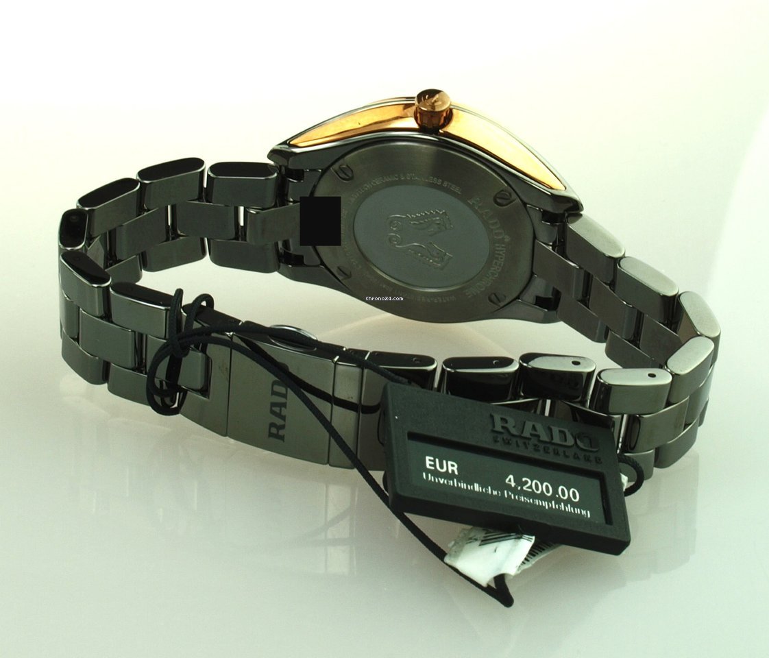 IMG_9081 Rado HyperChrome Diamonds Womens watch Quartz Ceramic R32125102 Replica 4