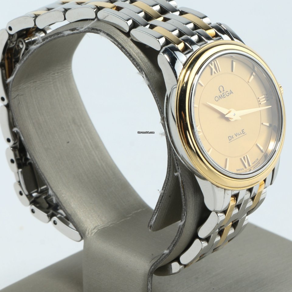 Omega De Ville Prestige Womens watch Quartz Gold Steel 424.20.24.60.08.001 Replica 4