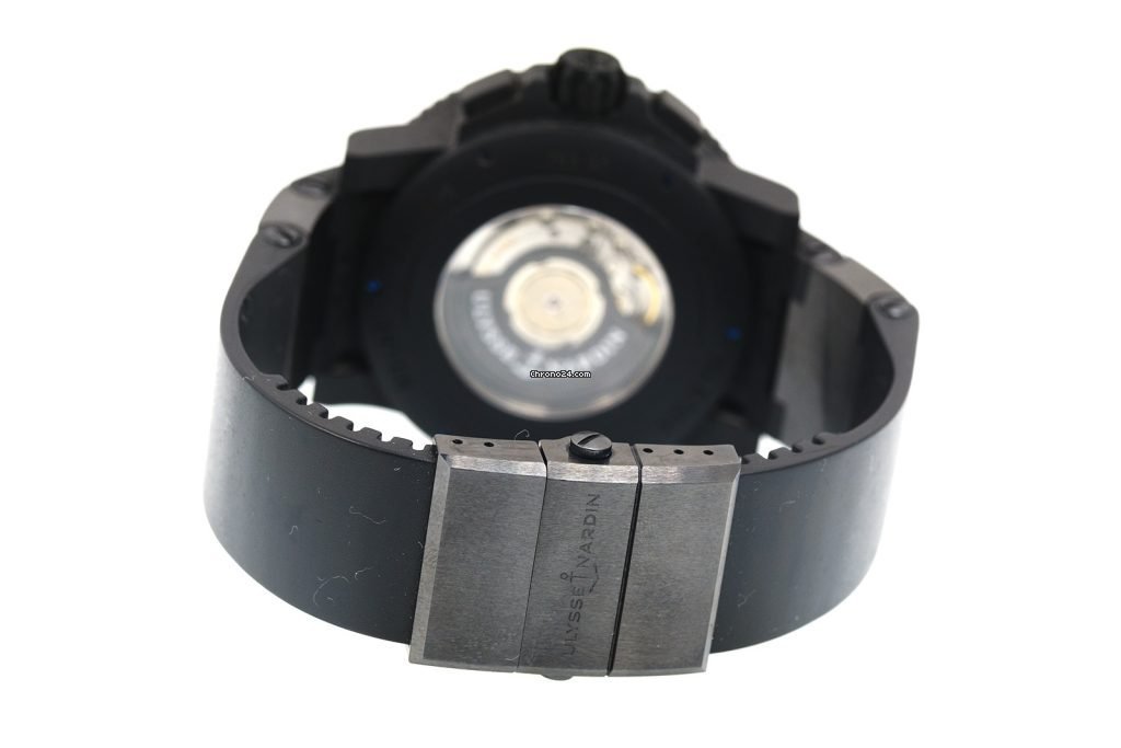 IMG_9081 Ulysse Nardin Diver Black Sea Mens watch Unisex Automatic Steel 353-92 Replica 4