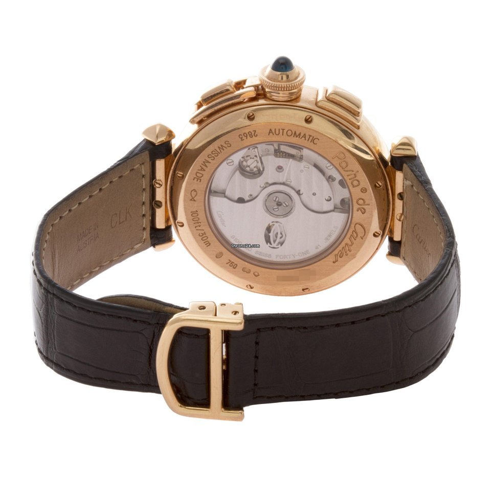 IMG_9081 Cartier Pasha Mens watch Unisex Automatic Rose gold W3019951 Replica 4