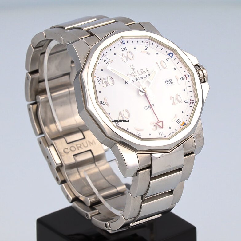 IMG_9081 Corum Admirals Cup GMT 44 Mens watch Unisex Automatic Steel 383.330.20 v701 aa12 Replica 4