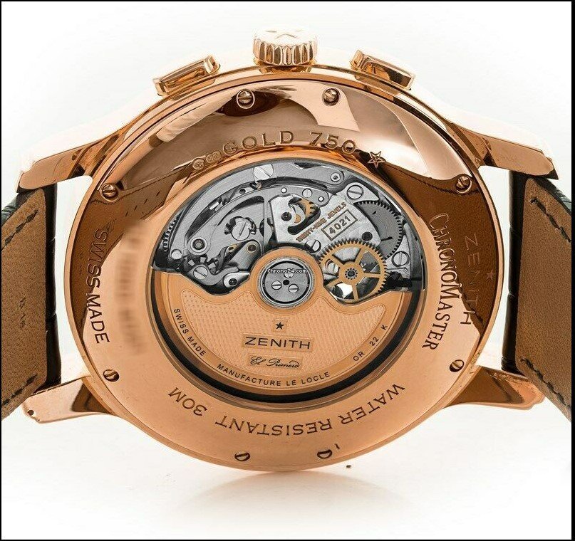 IMG_9081 Zenith El Primero Chronomaster Mens watch Unisex Automatic Rose gold 18.1260.4021.01.C505 Replica 4