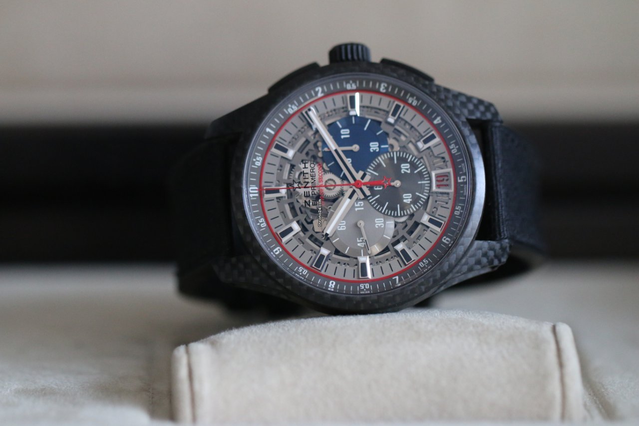 IMG_9081 Zenith El Primero Lightweight Mens watch Unisex Carbon 10.2260.4052W 98.R573 Replica 4
