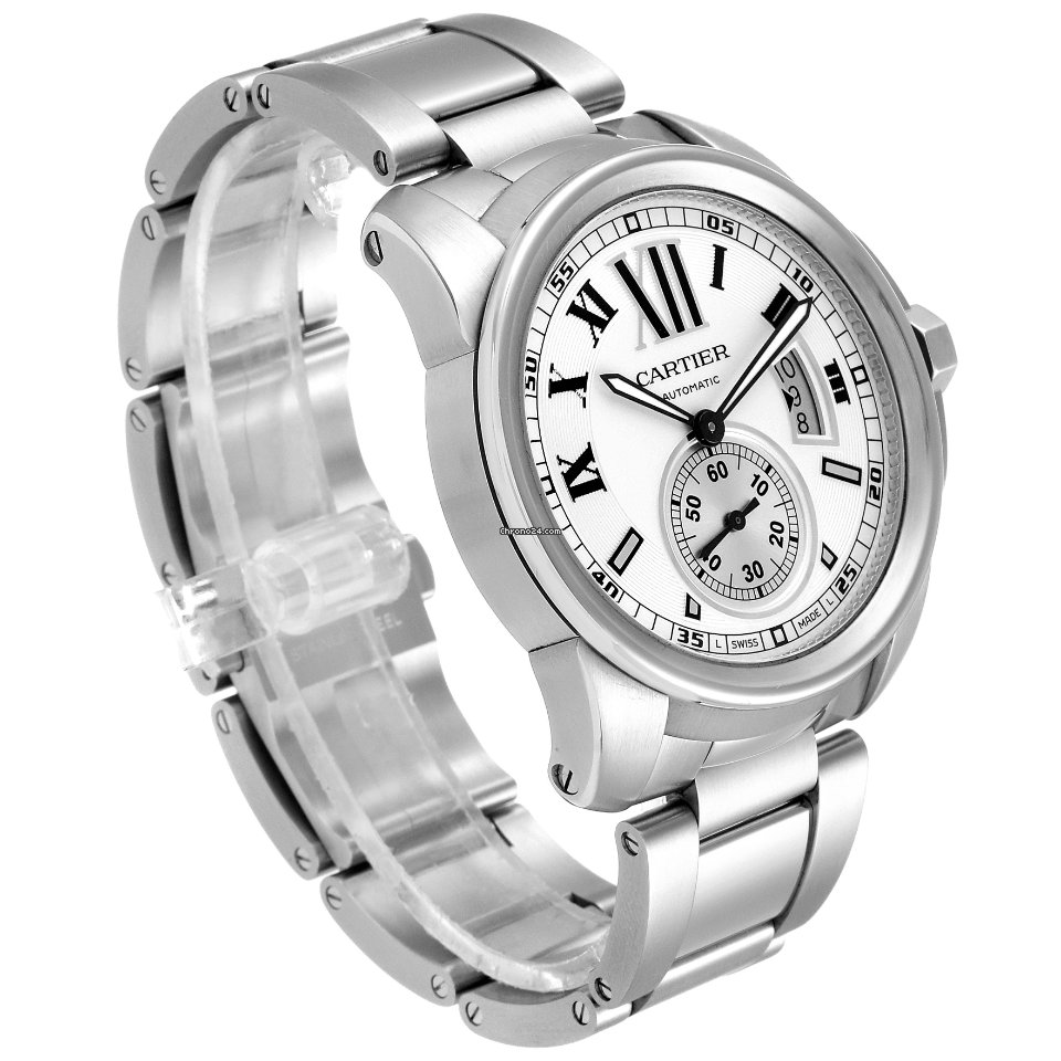 IMG_9081 Cartier Calibre de Cartier Mens watch Unisex Automatic Steel W7100015 Replica 4