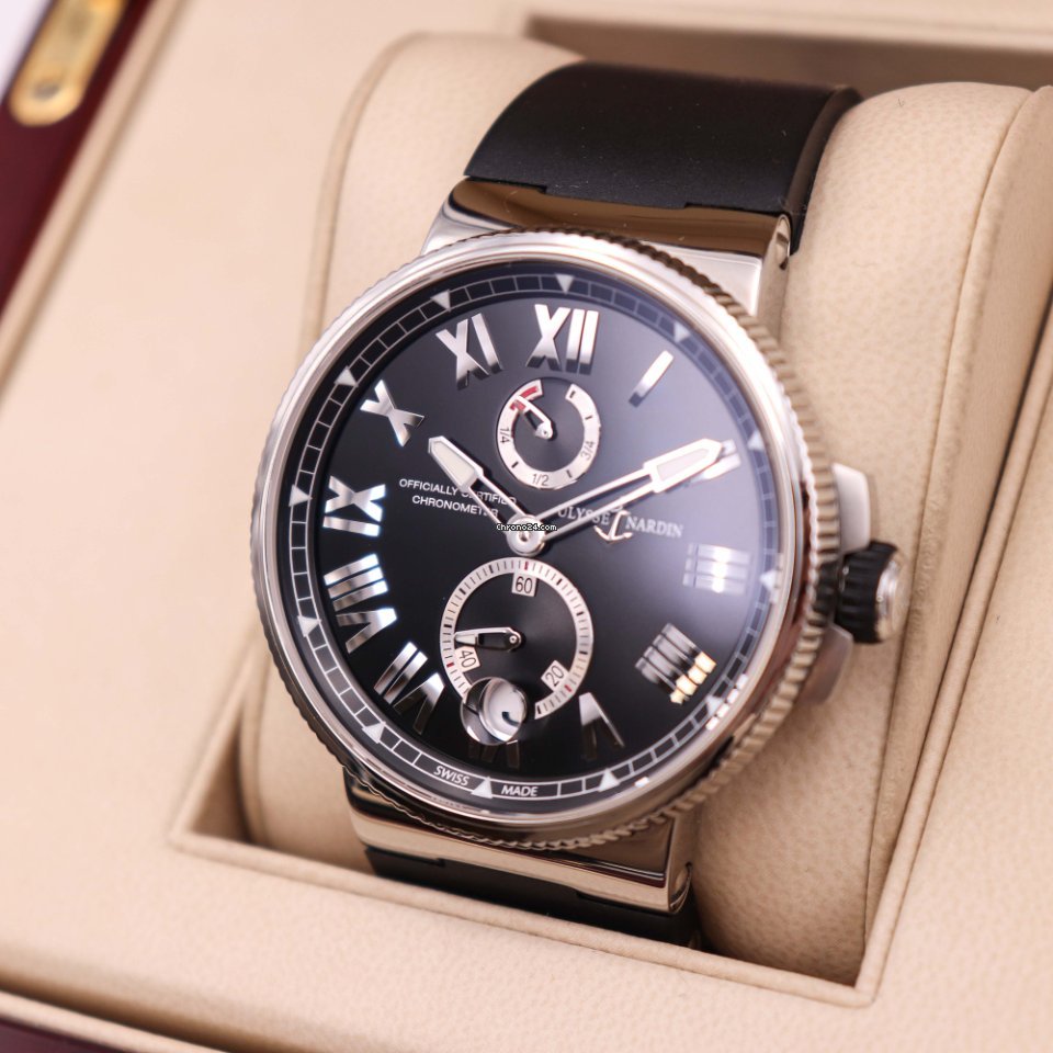 IMG_9081 Ulysse Nardin Marine Chronometer Manufacture Mens watch Unisex Automatic Steel 1183-122-3 42 Replica 4