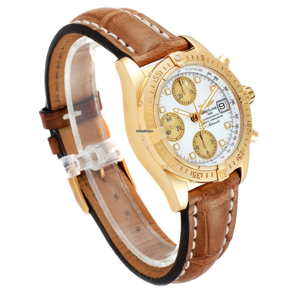 IMG_9081 Breitling Chrono Cockpit Mens watch Unisex Automatic Yellow gold K13358 Replica 4