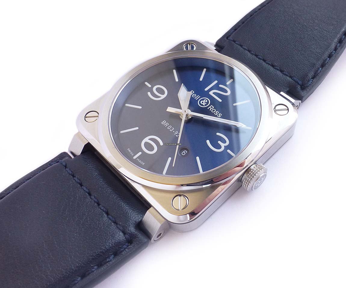 IMG_9081 Bell & Ross BR 03-92 Steel Mens watch Unisex Automatic Steel BR0392-BLU-ST SCA Replica 4