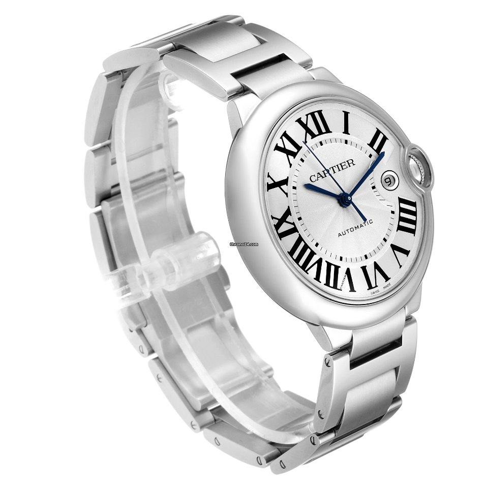 IMG_9081 Cartier Ballon Bleu 42mm Mens watch Unisex Automatic Steel W69012Z4 Replica 4