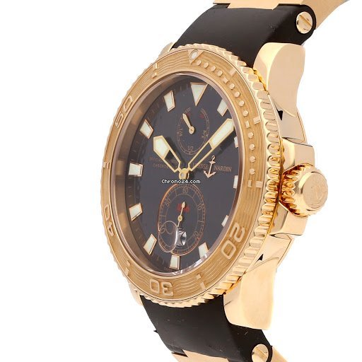 Ulysse Nardin Maxi Marine Diver Mens watch Unisex Manual winding Rose gold 266.33.3A.925 Replica 4
