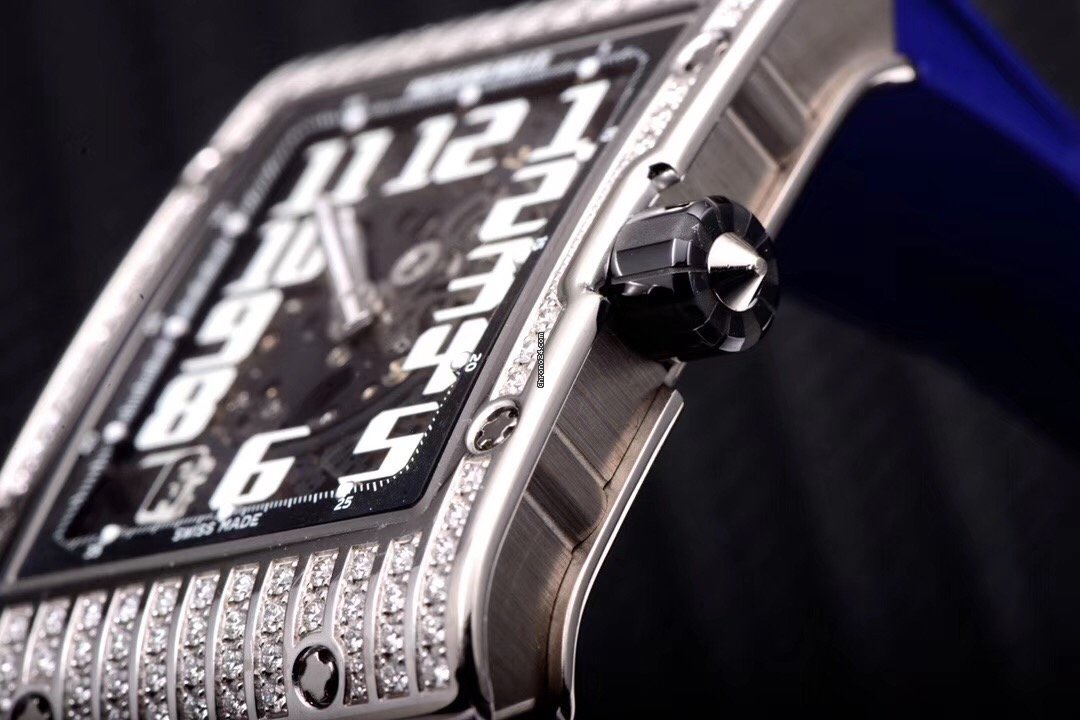 Richard Mille RM 016 Womens watch Automatic White gold Richard Mille RM016 Set diamond 18K White Gold Replica 4