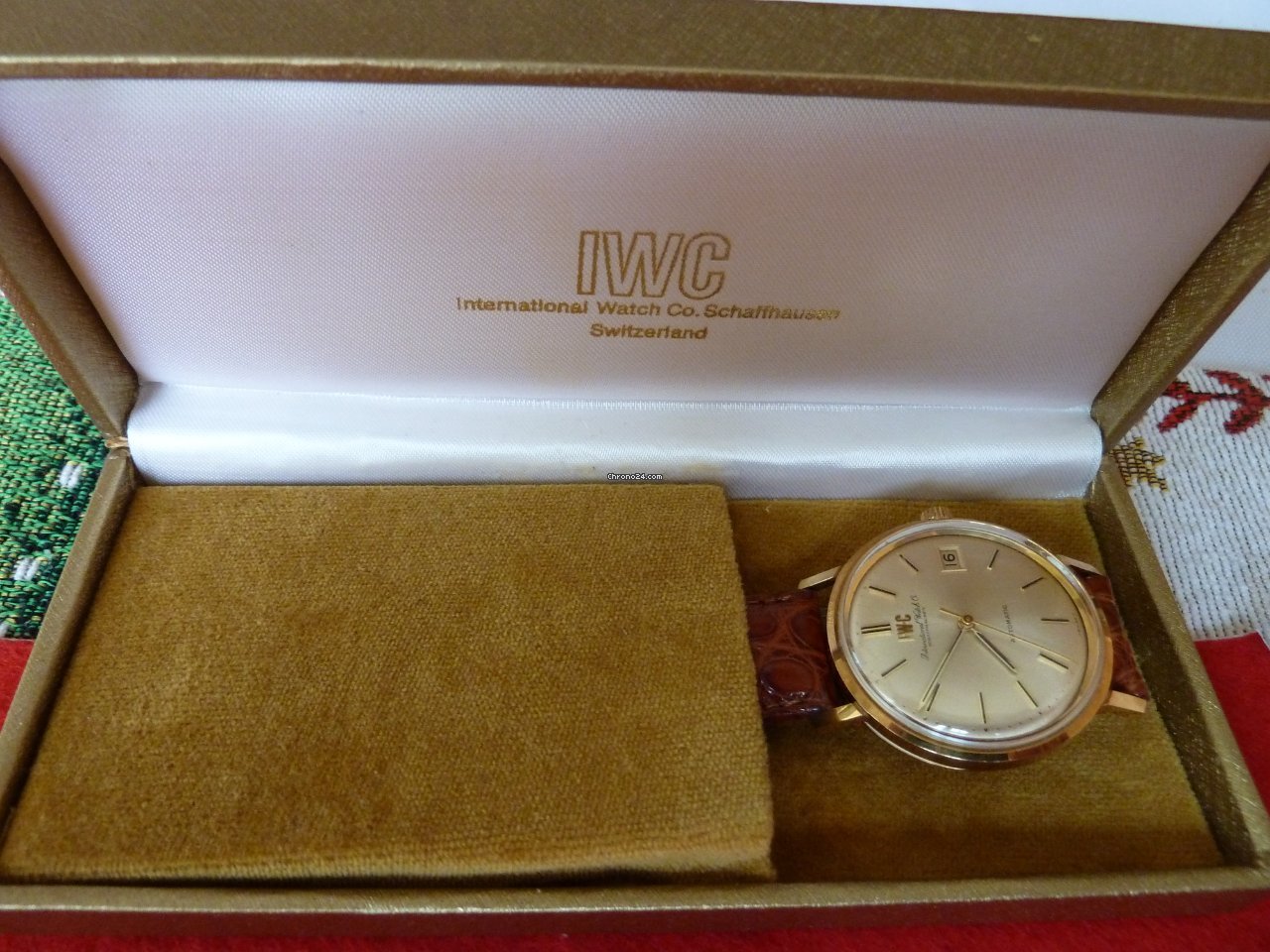 IMG_9081 IWC Mens watch Unisex Automatic Yellow gold 1818 Replica 4