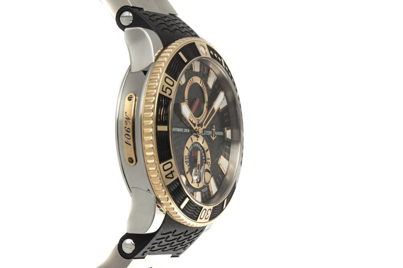 Ulysse Nardin Maxi Marine Diver Mens watch Unisex Automatic Gold Steel 265-90 Replica 4
