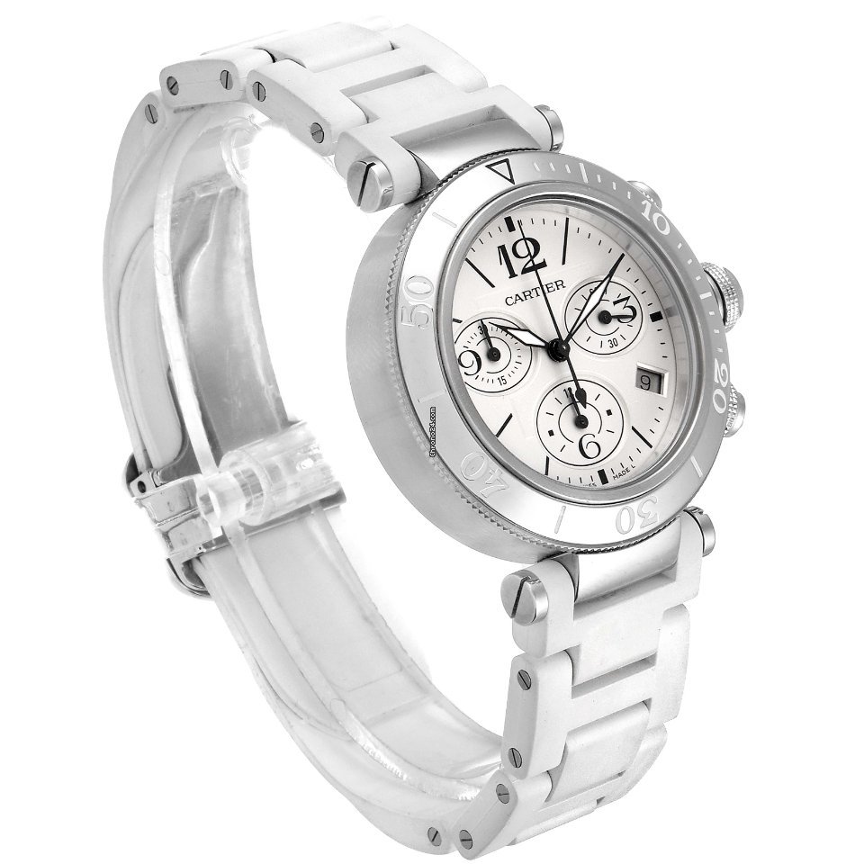 IMG_9081 Cartier Pasha Seatimer Mens watch Unisex Quartz Steel W3140005 Replica 4
