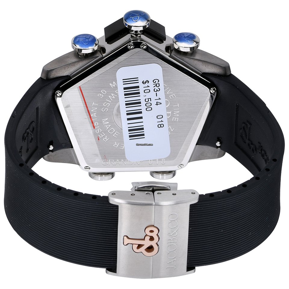 IMG_9081 Jacob & Co. Five Time Zone Mens watch Unisex Quartz Rose gold GR3-14 Replica 4