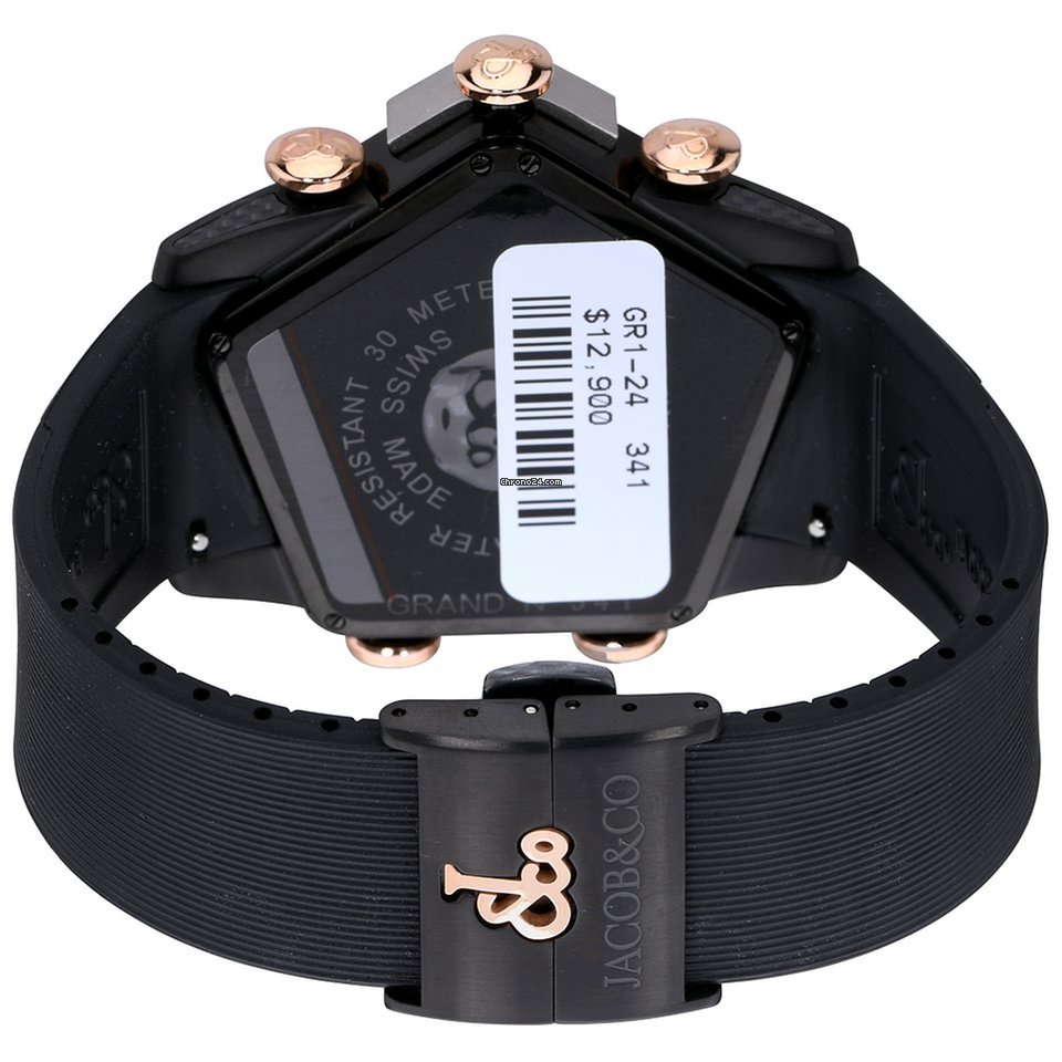 IMG_9081 Jacob & Co. Five Time Zone Mens watch Unisex Quartz Rose gold GR1-24 Replica 4