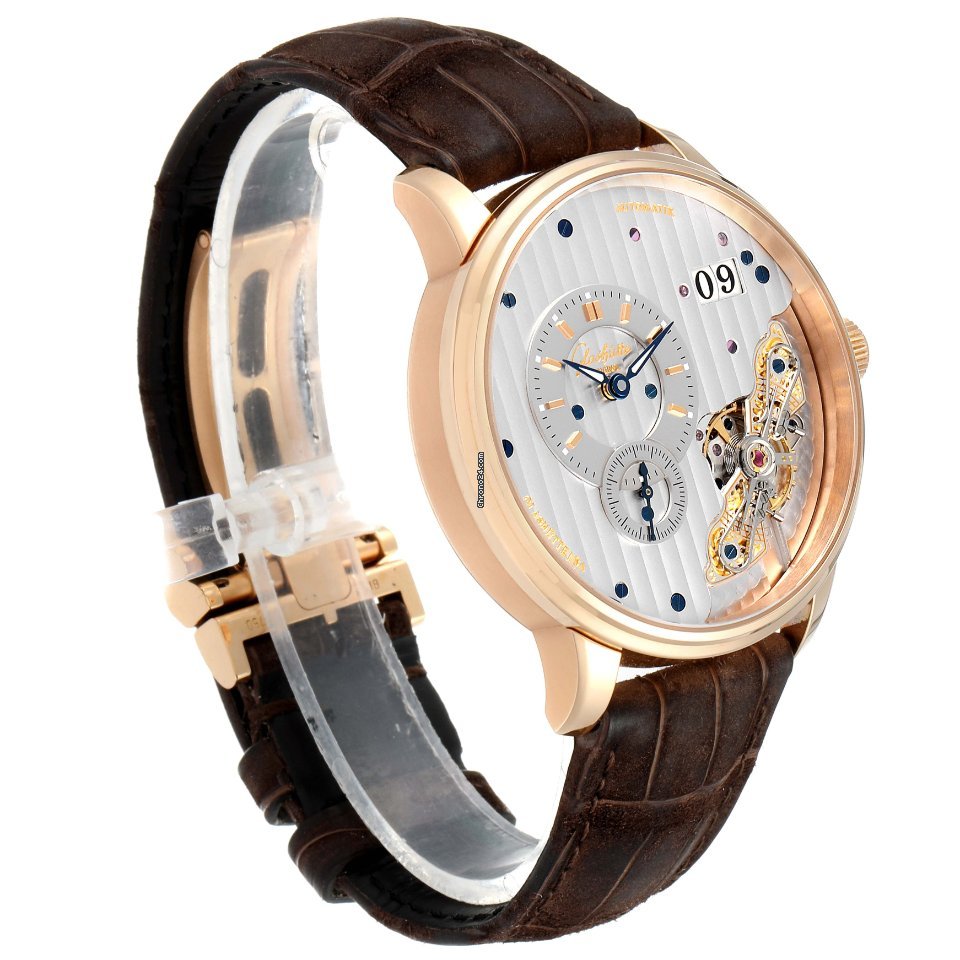 IMG_9081 Glashutte Original PanoMaticInverse Mens watch Unisex Automatic Rose gold 1-91-02-01-05-30 Replica 4
