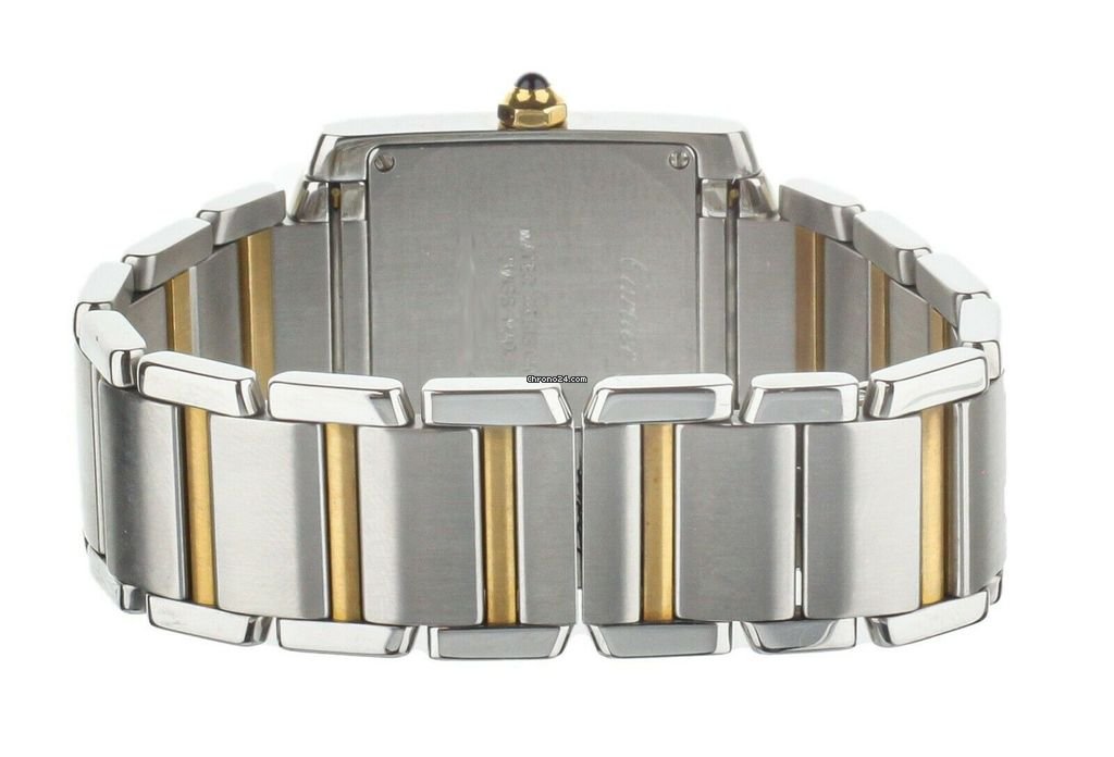 IMG_9081 Cartier Tank Francaise Womens watch Quartz Gold Steel W2TA0003 2301 Replica 4