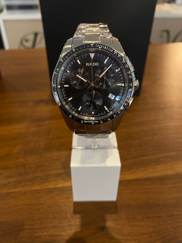 IMG_9081 Rado HyperChrome Chronograph Mens watch Unisex Quartz Steel R32259153 Replica 4