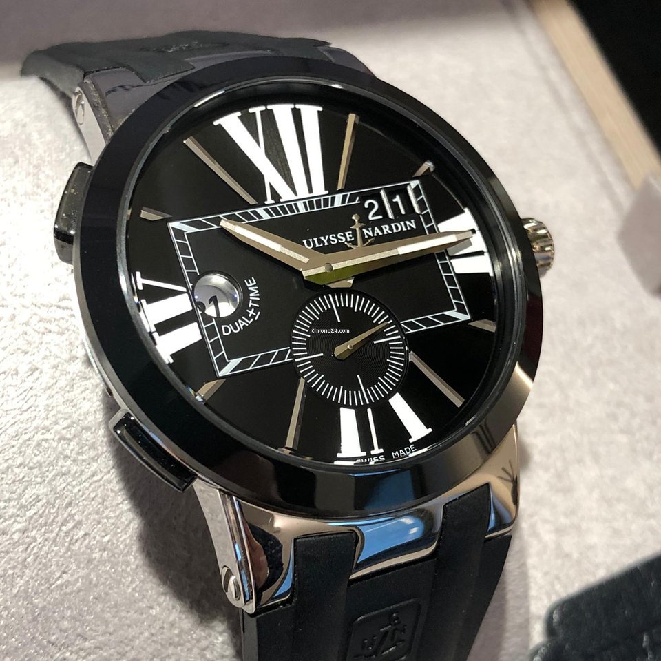 IMG_9081 Ulysse Nardin Executive Dual Time Mens watch Unisex Automatic Steel 243-00 421 Replica 4