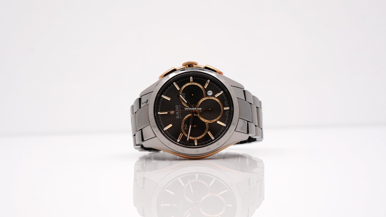 IMG_9081 Rado HyperChrome Chronograph Mens watch Unisex Automatic Ceramic R32118102 Replica 4