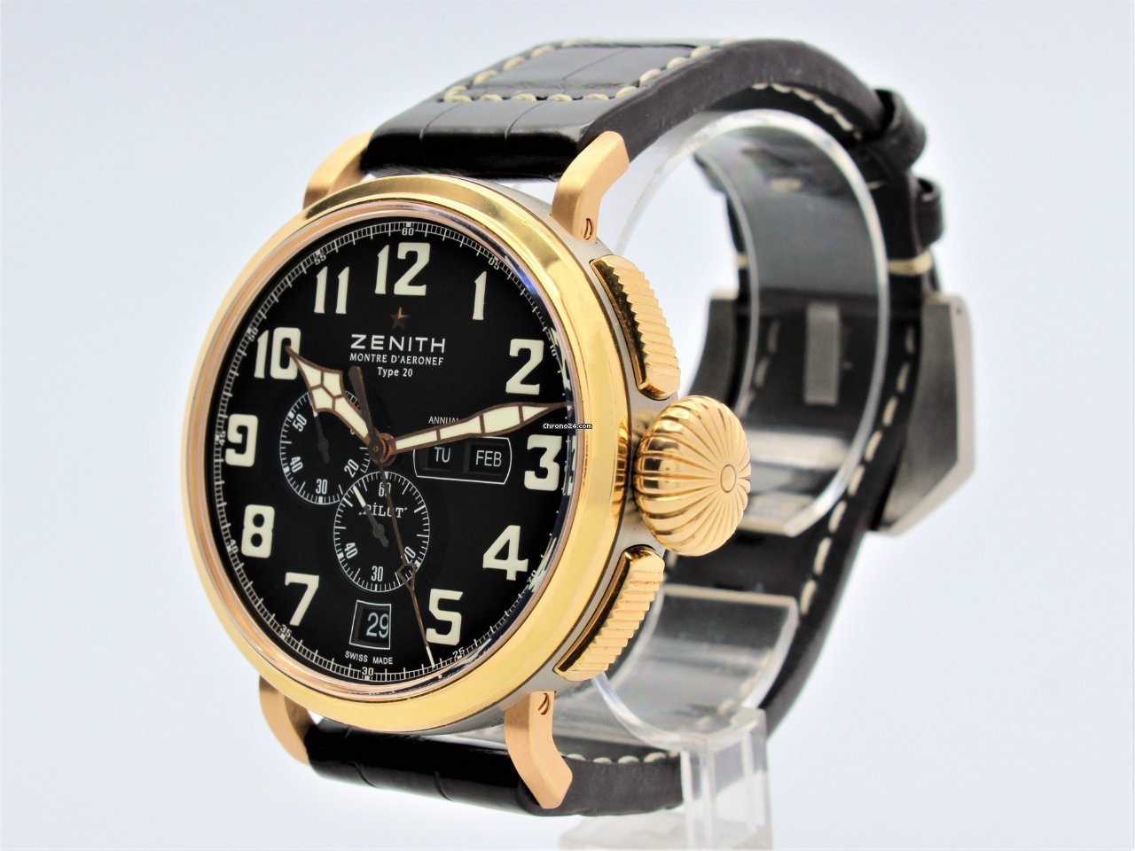 IMG_9081 Zenith Pilot Type 20 Annual Calendar Mens watch Unisex Automatic Titanium 87.2430.4054 Replica 4