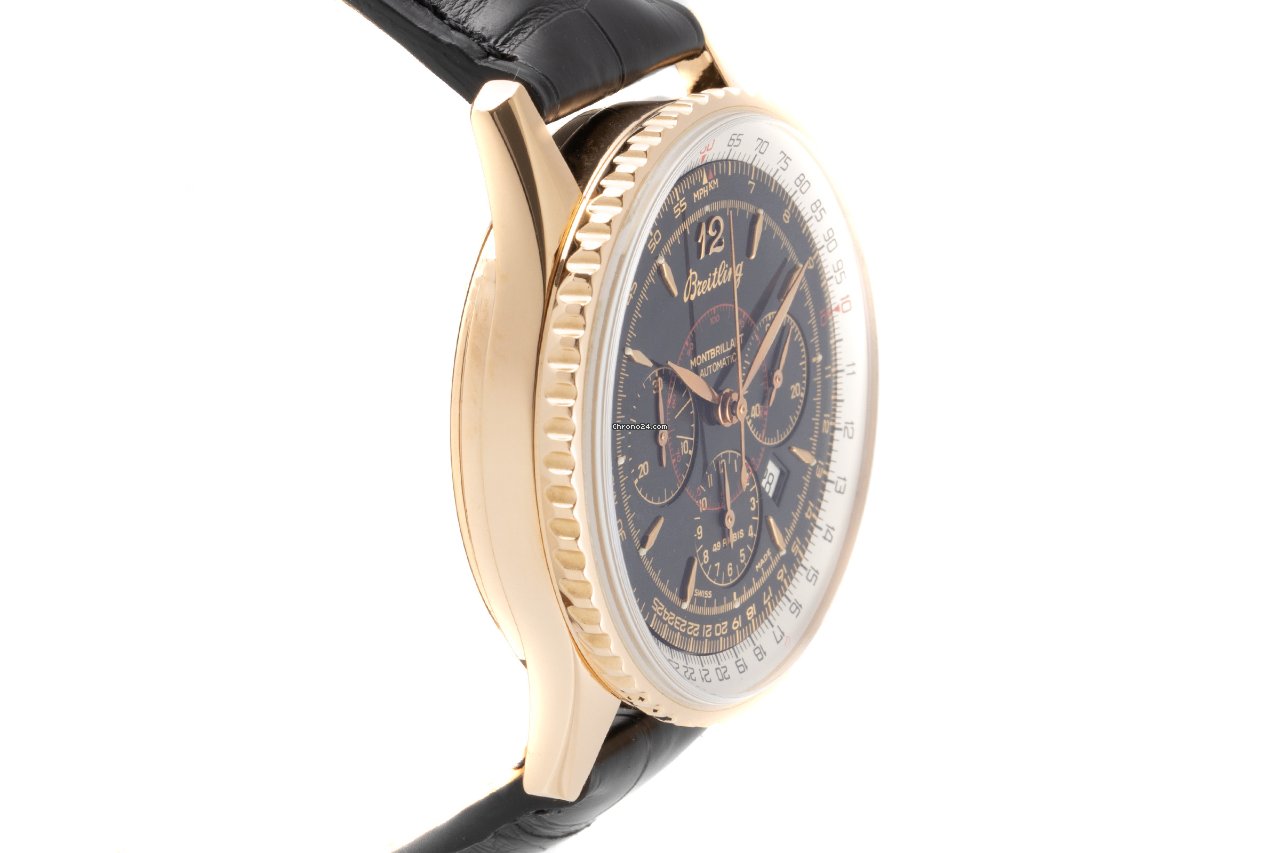 Breitling Montbrillant Mens watch Unisex Automatic Yellow gold H41030 Replica 4