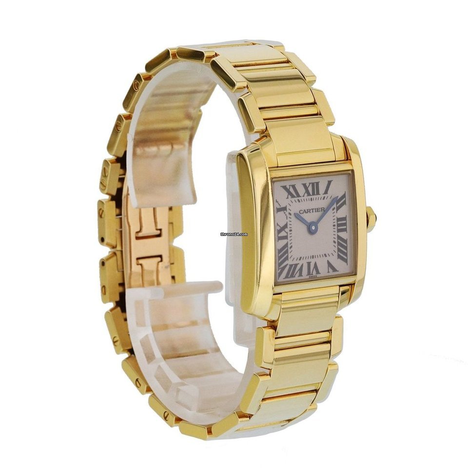 Cartier Tank Francaise Womens watch Quartz Yellow gold 1820 Replica 4