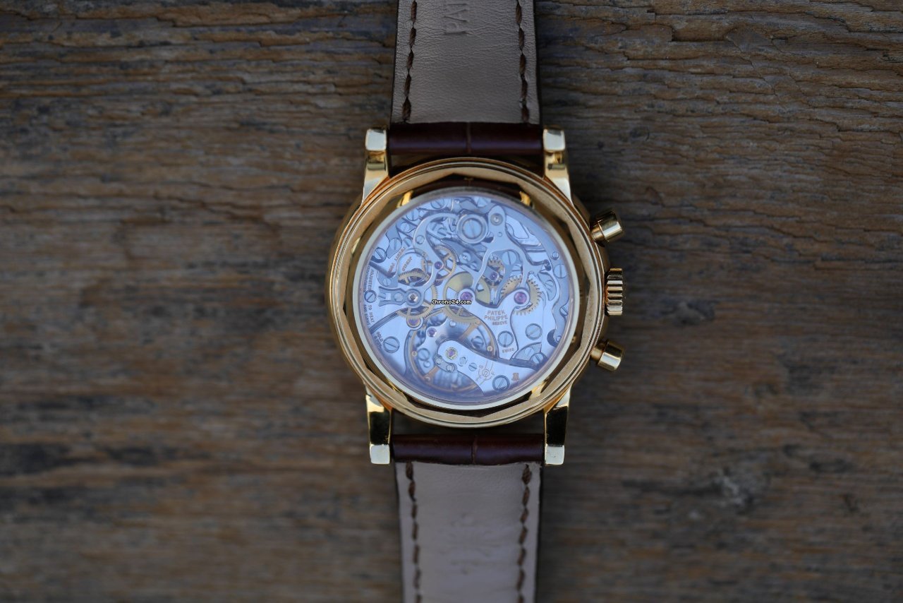 IMG_9081 Patek Philippe Perpetual Calendar Chronograph Manual winding Rose gold 3970ER Replica 4