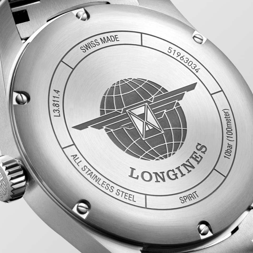 Longines Spirit Mens watch Unisex Automatic Steel L3.811.4.53.9 Replica 4