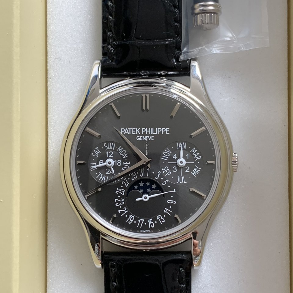 IMG_9081 Patek Philippe Perpetual Calendar Mens watch Unisex Automatic Platinum 5140P-017 Replica 4