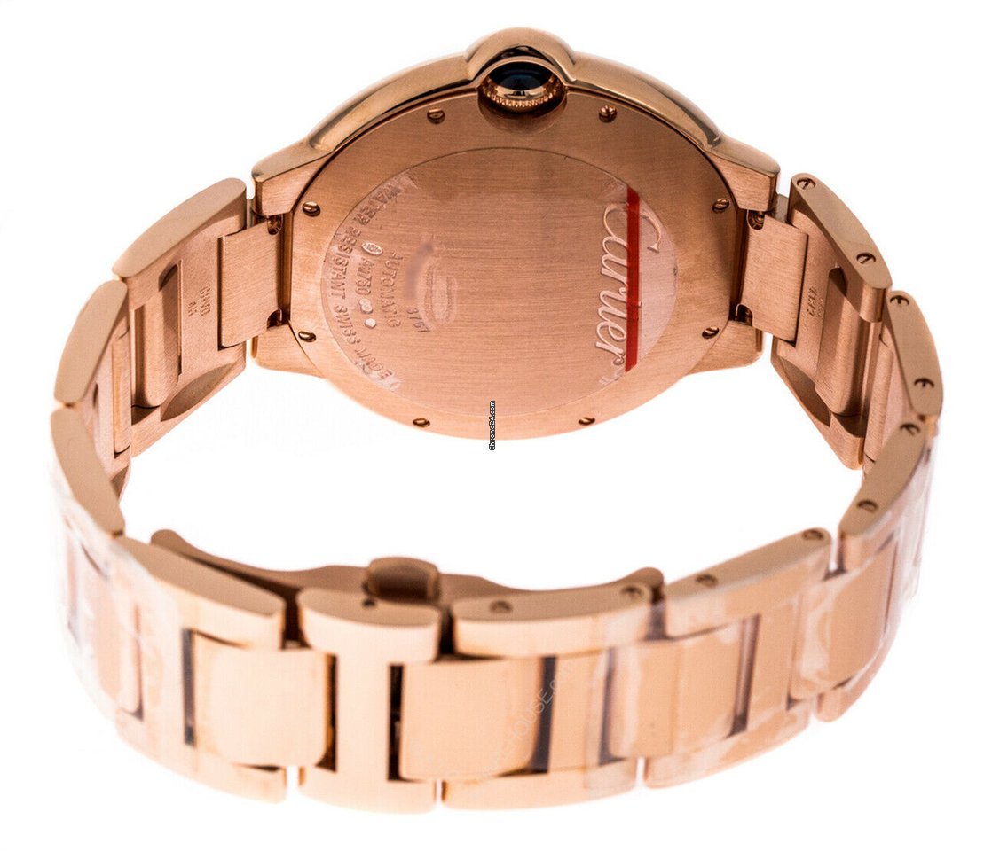 IMG_9081 Cartier Ballon Bleu 42mm Mens watch Unisex Automatic Rose gold W69006Z2 Replica 4