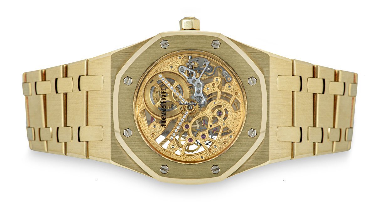 Audemars Piguet Royal Oak Mens watch Unisex Manual winding Yellow gold 14789BA Replica 4