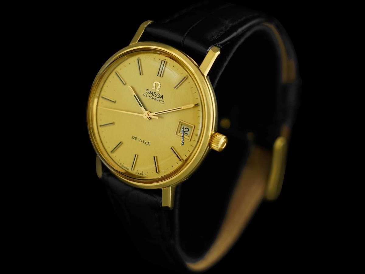 Omega De Ville Mens watch Unisex Automatic Gold Steel 7692 Replica 4