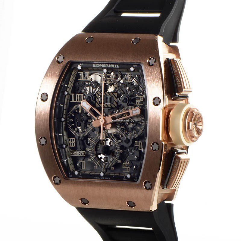 IMG_9081 Richard Mille RM 011 Mens watch Unisex Automatic Rose gold RM011 Felipe Massa Replica 4