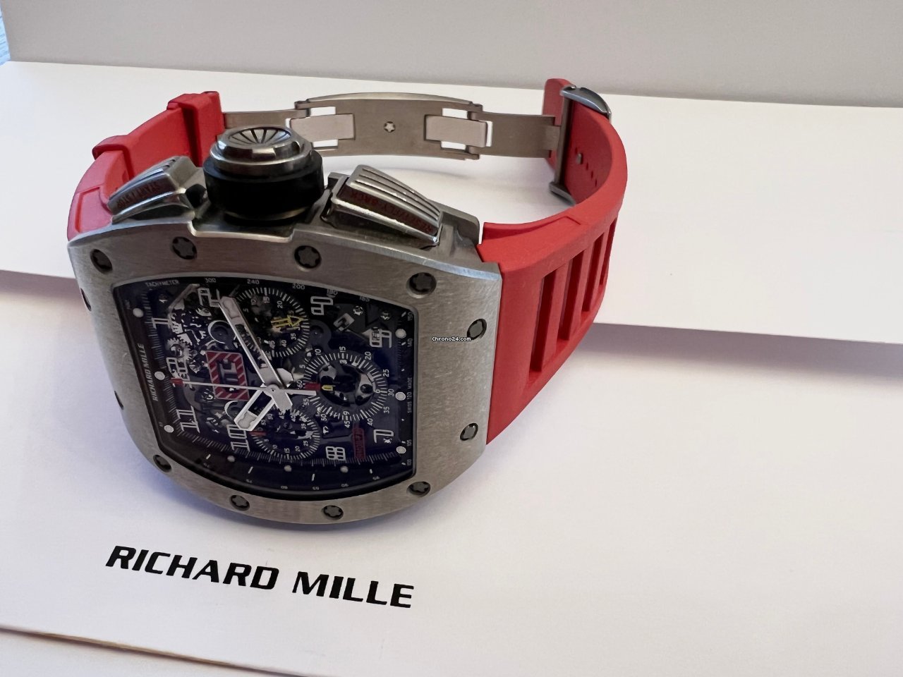 Richard Mille RM 011 Mens watch Unisex Automatic Titanium RM11 Chronograph Replica 4